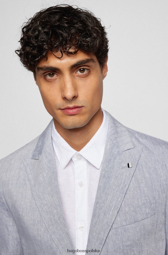 Hugo Boss Koszula o dopasowanym kroju ze spranego, elastycznego lnu w kolorze białym hugo biały R0X0H62525