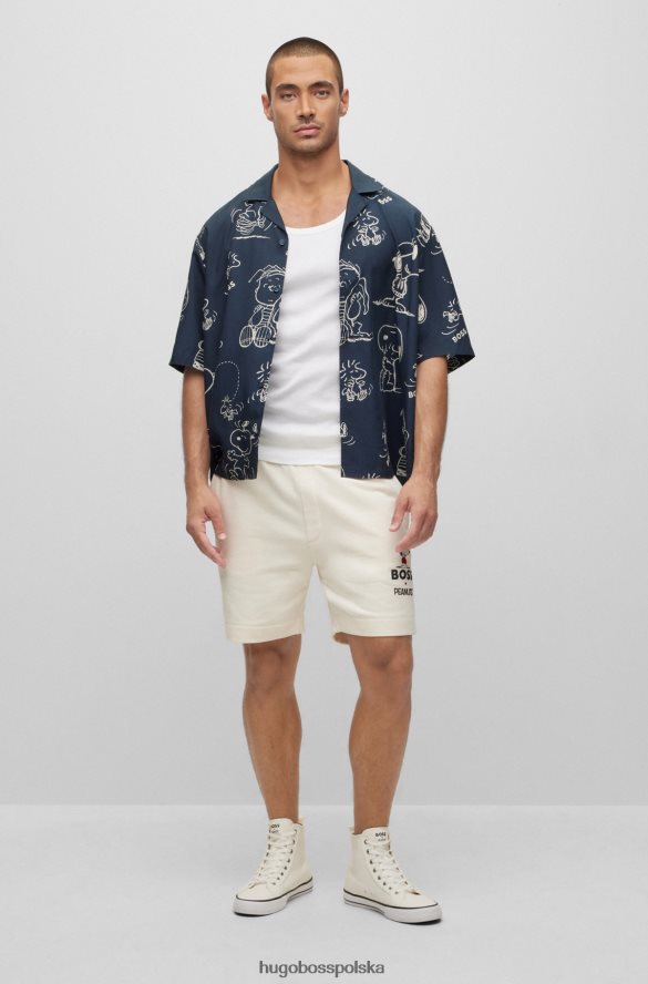 Hugo Boss Koszula o regularnym kroju x orzeszki ziemne z ekskluzywną grafiką z logo ciemny niebieski R0X0H61608