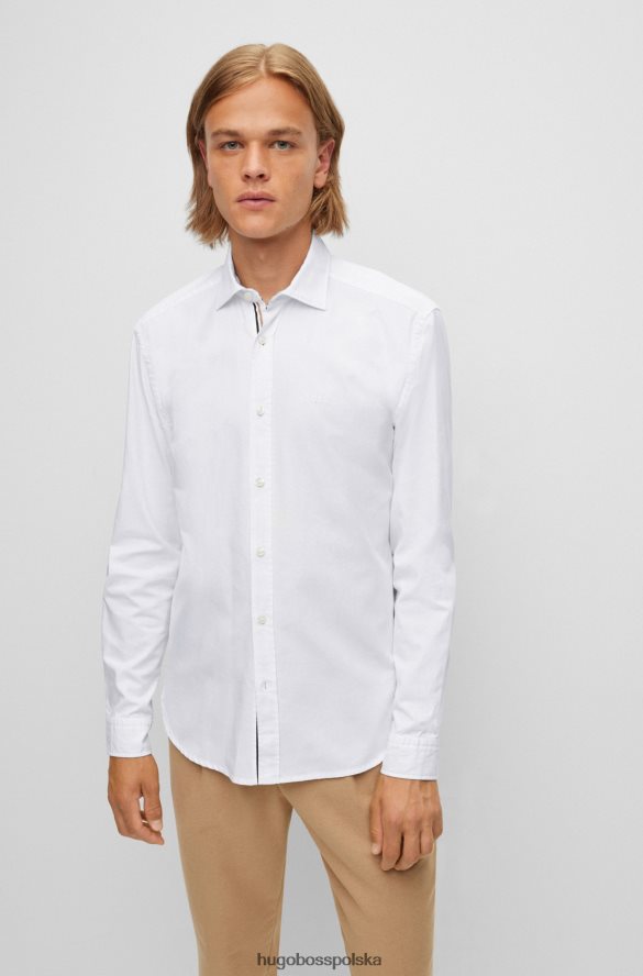 Hugo Boss Koszula o regularnym kroju z bawełny oxford z białym logo hugo biały R0X0H61229