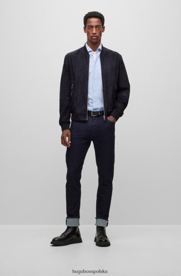 Hugo Boss Koszula o regularnym kroju z elastycznego diagonalu w paski Hugo w kolorze jasnoniebieskim jasny niebieski R0X0H62605