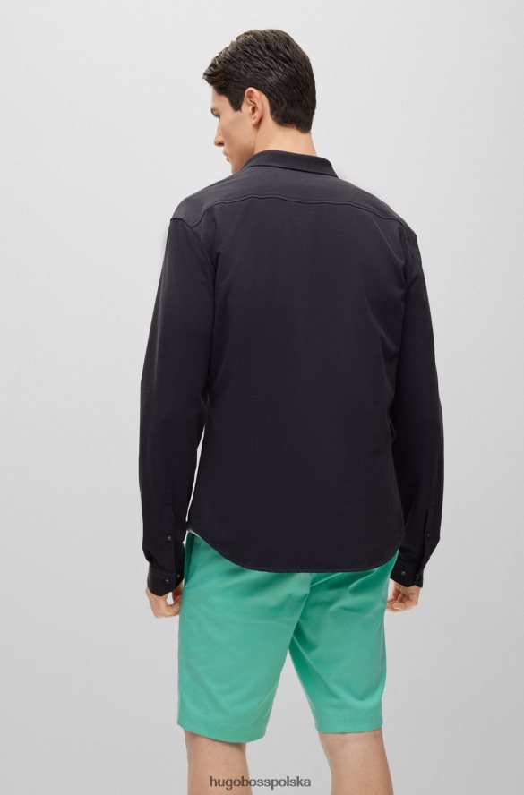 Hugo Boss Koszula o regularnym kroju z mieszanki bawełny piqu¦ w kolorze czarnym hugo czarny R0X0H62706