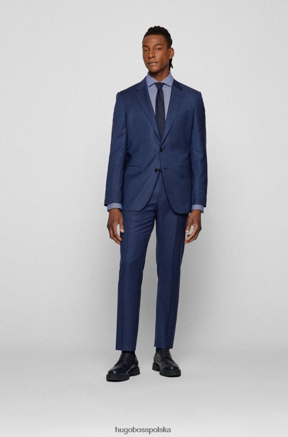 Hugo Boss Koszula o regularnym kroju ze strukturalnej, superelastycznej tkaniny hugo w kolorze niebieskim niebieski R0X0H62377