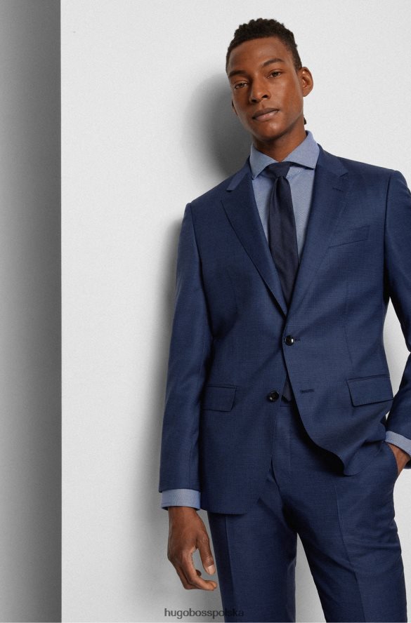 Hugo Boss Koszula o regularnym kroju ze strukturalnej, superelastycznej tkaniny hugo w kolorze niebieskim niebieski R0X0H62377