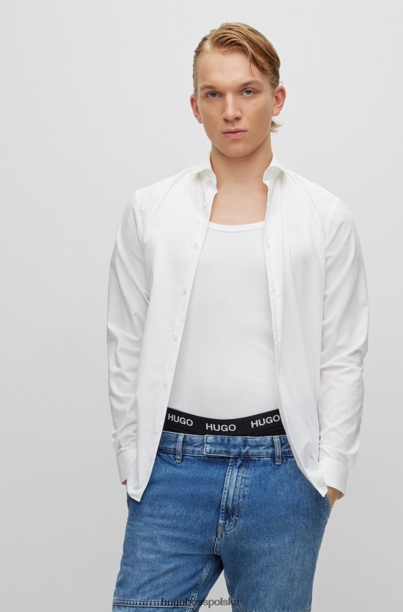 Hugo Boss Koszula o wyjątkowo dopasowanym kroju z bawełnianej popeliny z kołnierzykiem w kolorze białym hugo biały R0X0H62822