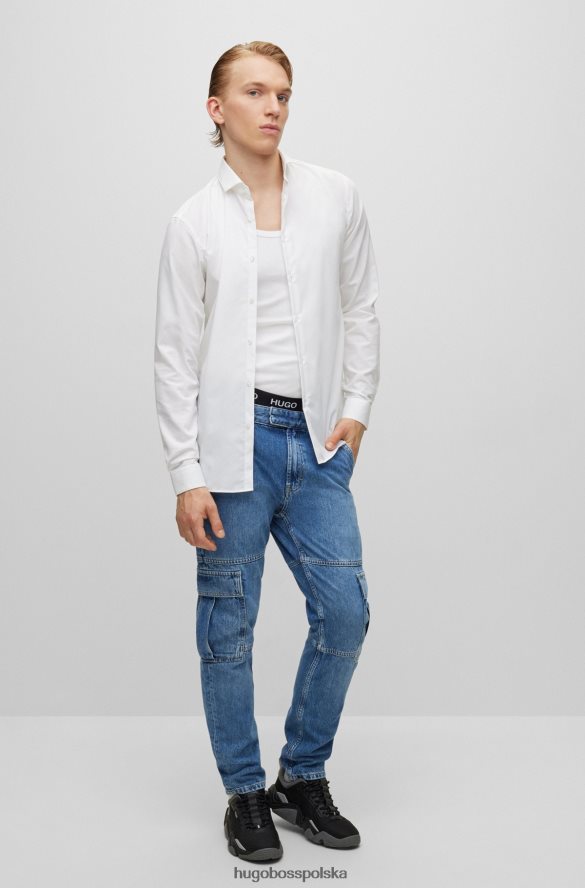 Hugo Boss Koszula o wyjątkowo dopasowanym kroju z bawełnianej popeliny z kołnierzykiem w kolorze białym hugo biały R0X0H62822