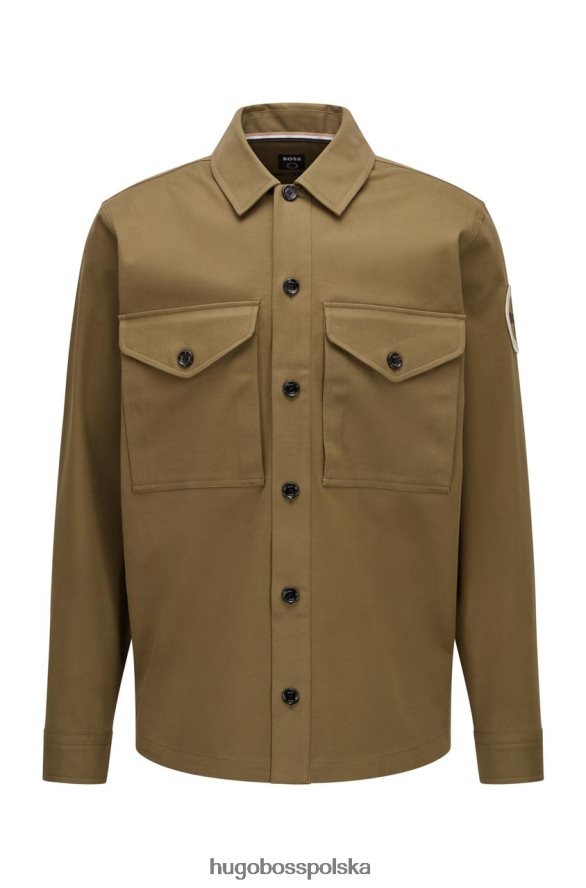 Hugo Boss Koszula oversize locky 50470579 khaki khaki R0X0H695
