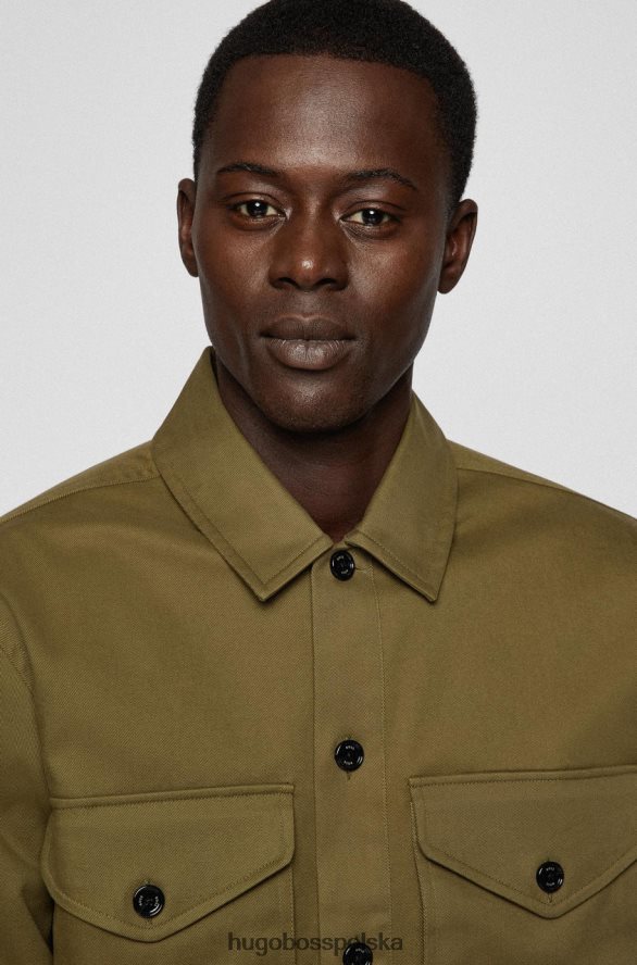 Hugo Boss Koszula oversize locky 50470579 khaki khaki R0X0H695