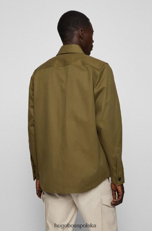 Hugo Boss Koszula oversize locky 50470579 khaki khaki R0X0H695