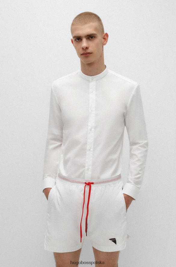 Hugo Boss Koszula slim-fit, łatwa w prasowaniu, ze stójką, hugo biała biały R0X0H64011