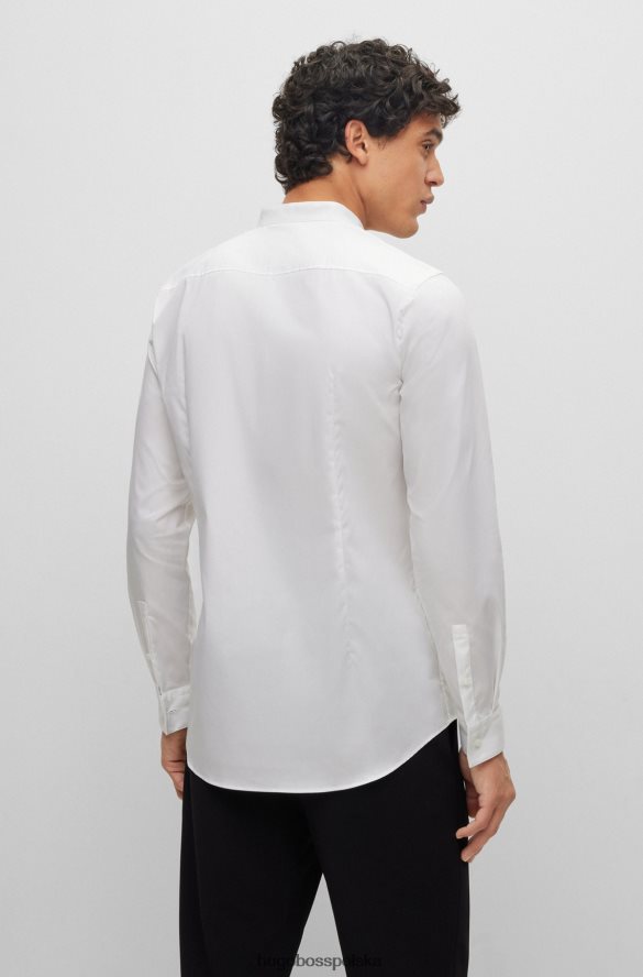 Hugo Boss Koszula slim-fit z łatwej do prasowania, elastycznej bawełnianej popeliny w kolorze białym hugo biały R0X0H6909