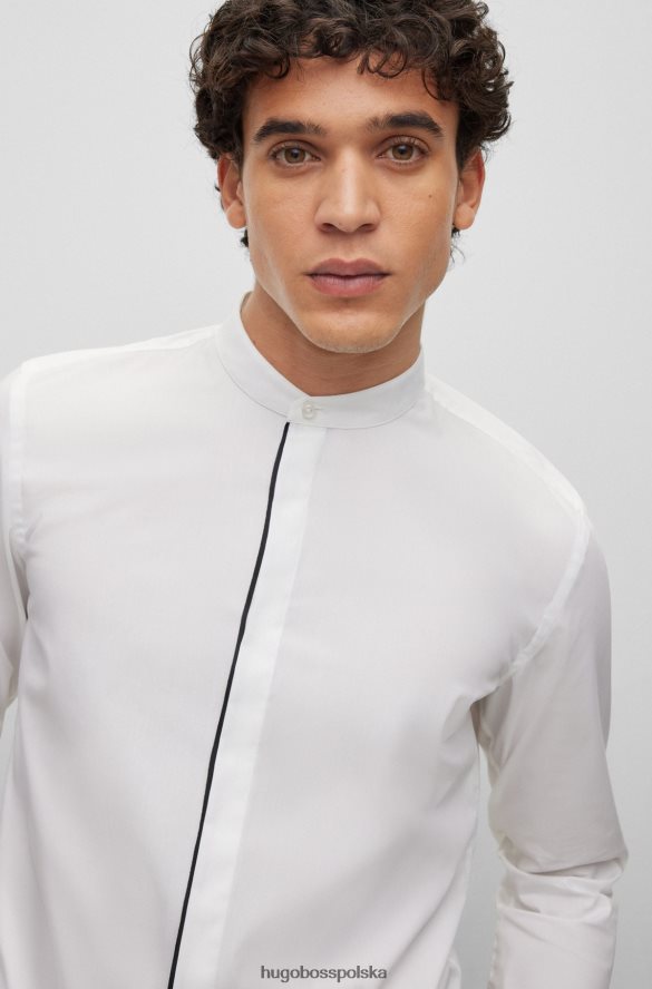 Hugo Boss Koszula slim-fit z łatwej do prasowania, elastycznej bawełnianej popeliny w kolorze białym hugo biały R0X0H6909