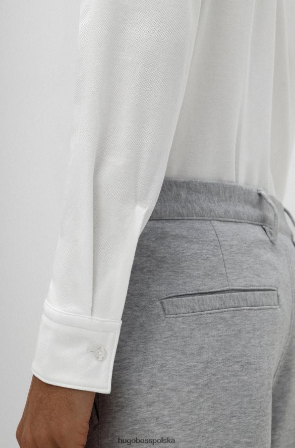 Hugo Boss Koszula slim-fit z bawełnianego dżerseju piqu¨¦ hugo w kolorze białym biały R0X0H64239