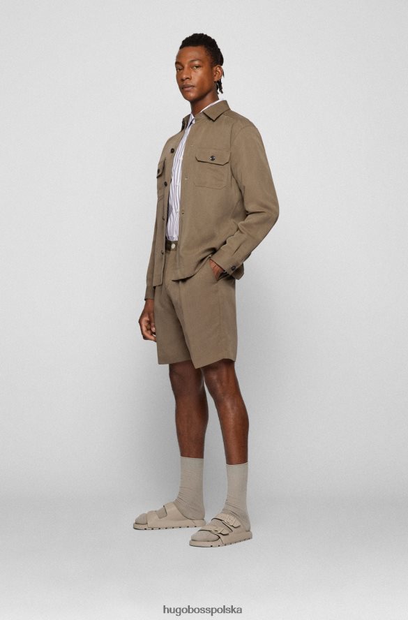 Hugo Boss Koszula slim-fit z bawełnianej popeliny w paski Hugo w kolorze ciemnoczerwonym ciemno czerwony R0X0H63655