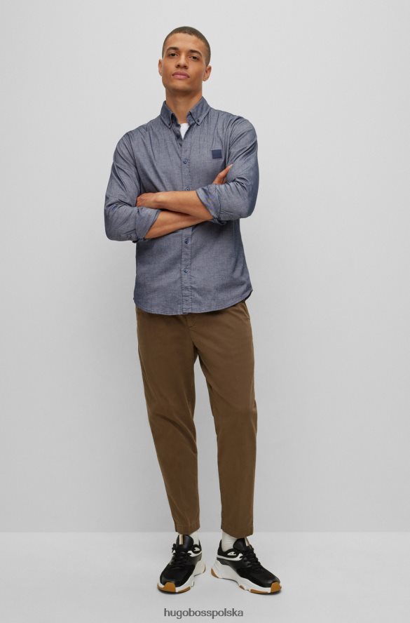 Hugo Boss Koszula slim-fit z bawełny oxford stretch hugo w kolorze ciemnoniebieskim ciemny niebieski R0X0H61730