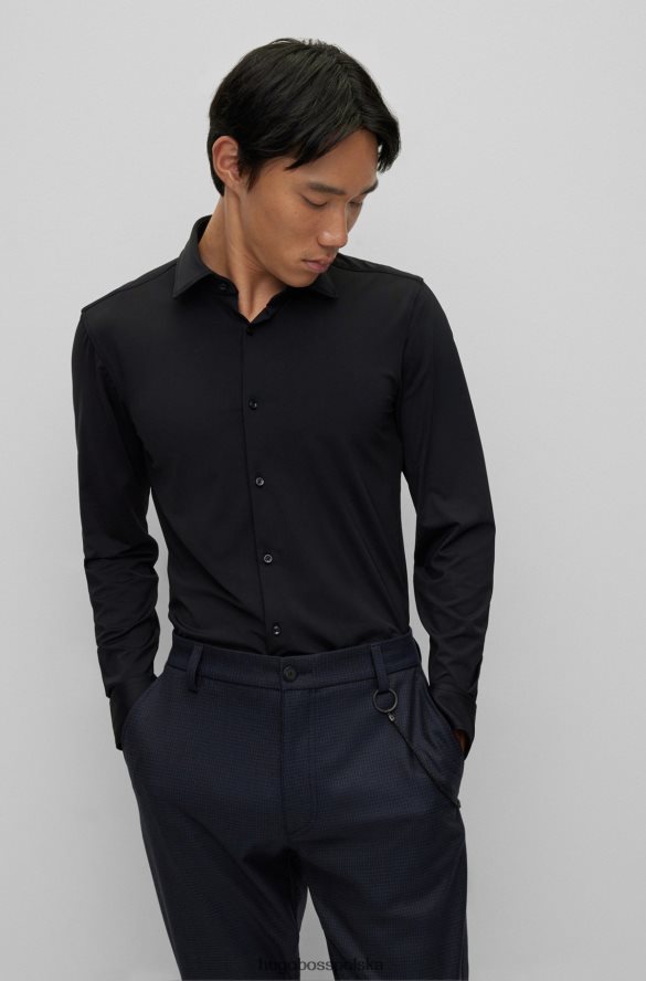 Hugo Boss Koszula slim-fit z elastycznego jerseyu hugo w kolorze czarnym czarny R0X0H62977