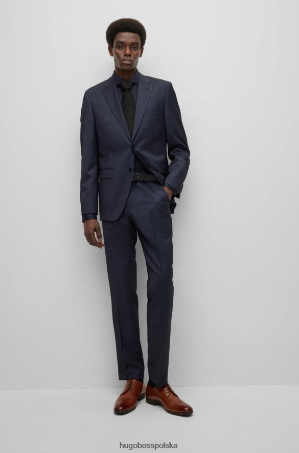 Hugo Boss Koszula slim-fit z elastycznego włoskiego dżerseju Hugo w kolorze ciemnoniebieskim ciemny niebieski R0X0H61351