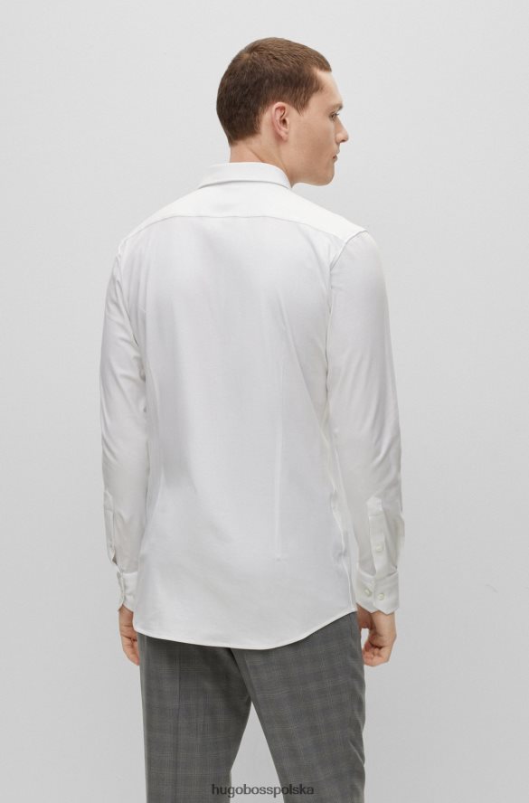 Hugo Boss Koszula slim-fit z elastycznej bawełny Hugo w kolorze białym biały R0X0H64449