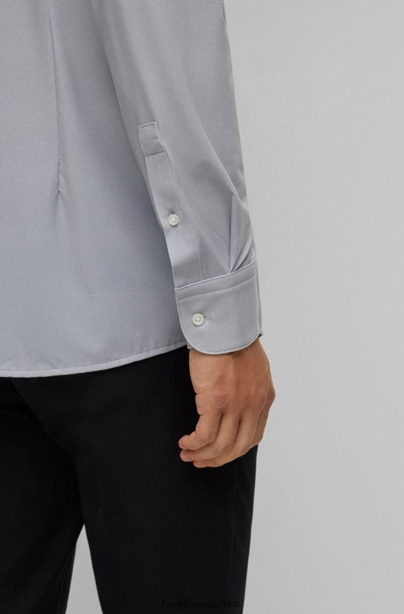 Hugo Boss Koszula slim-fit z melanżowego, elastycznego jerseyu w kolorze szarym hugo szary R0X0H61656