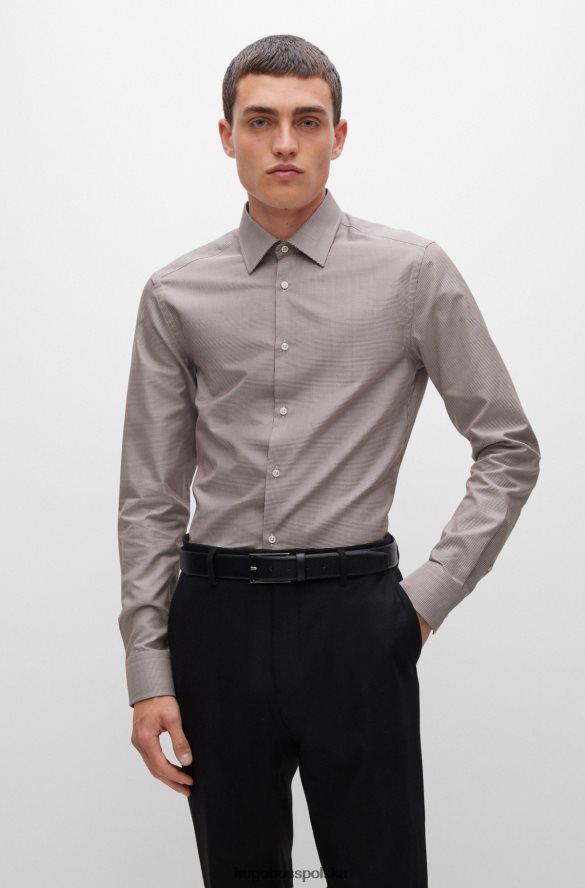 Hugo Boss Koszula slim-fit z włoskiej bawełny typu szczenięcego w kolorze ciemnoczerwonym hugo ciemno czerwony R0X0H63237