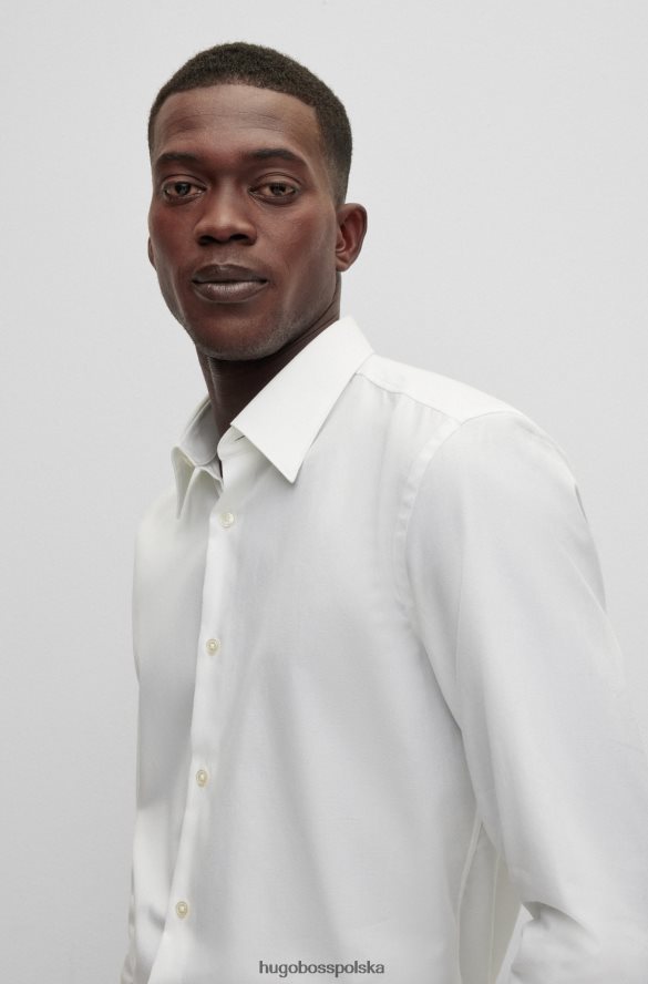 Hugo Boss Koszulka x FC Bayern o dopasowanym kroju ze strukturalnej bawełny organicznej biały R0X0H63036
