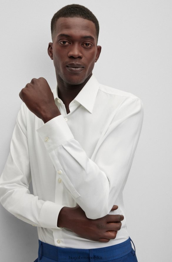 Hugo Boss Koszulka x FC Bayern o dopasowanym kroju ze strukturalnej bawełny organicznej biały R0X0H63036