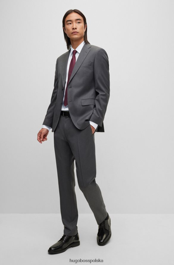 Hugo Boss biała koszula o dopasowanym kroju z włoskiej elastycznej bawełny hugo biały R0X0H62464