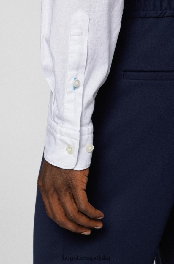 Hugo Boss casualowa koszula dresowa 50458392 granatowa granatowy/biały R0X0H6178