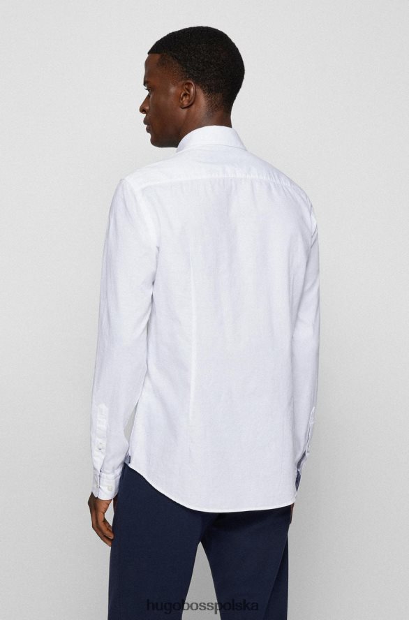 Hugo Boss casualowa koszula dresowa 50458392 granatowa granatowy/biały R0X0H6178