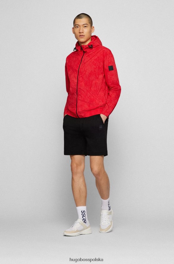 Hugo Boss czerwona koszula oversize hugo o kroju oversize, z wodoodpornej popeliny w blaknącej kolorystyce czerwony R0X0H64149