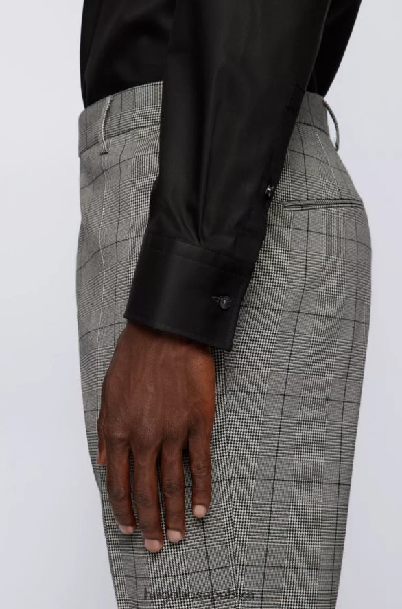 Hugo Boss koszula Jenno nr 50327693 czarna czarny/biały/granatowy/pastelowy błękit R0X0H6282