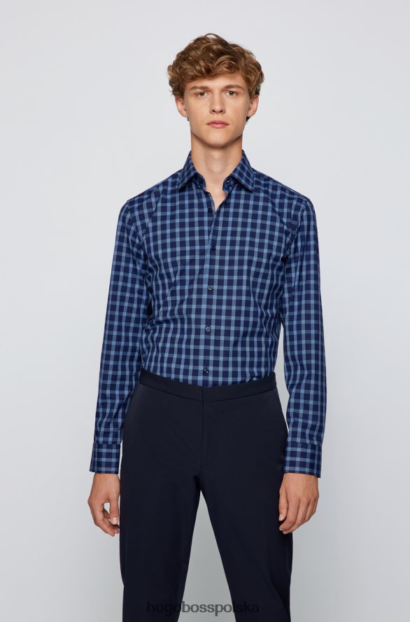 Hugo Boss koszula autobusowa h-hank 50459544 turkusowa turkusowy/granatowy R0X0H6155