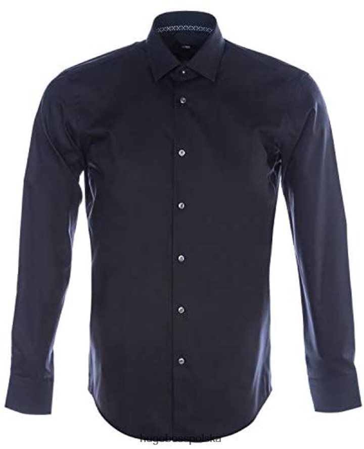 Hugo Boss koszula biznesowa Gelson 50404955 biała biały/ciemnoniebieski/granatowy/niebo R0X0H6281