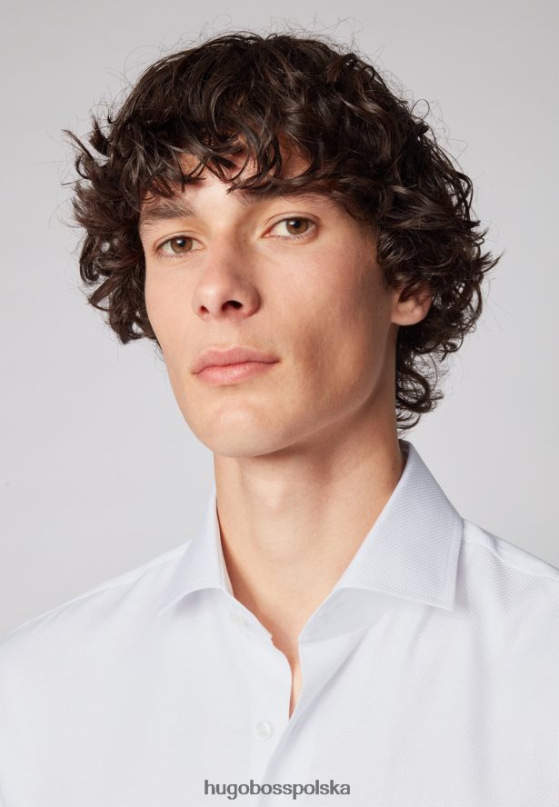 Hugo Boss koszula biznesowa Gordon 50410447 biała biały R0X0H6367