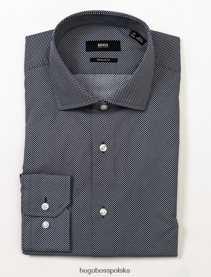 Hugo Boss koszula biznesowa Gordon 50415829 granatowa marynarka wojenna R0X0H6386