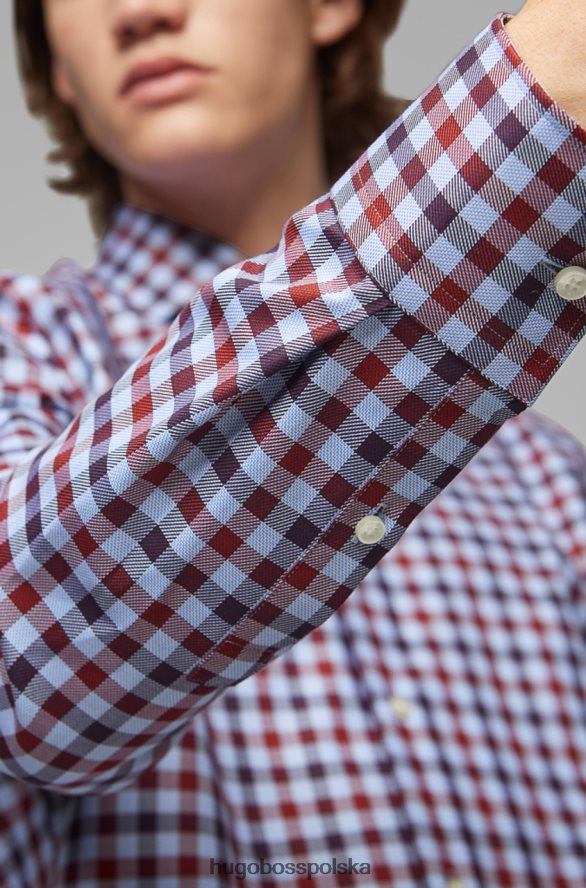 Hugo Boss koszula biznesowa jason 50415749 granatowa granatowy/czerwony R0X0H6383