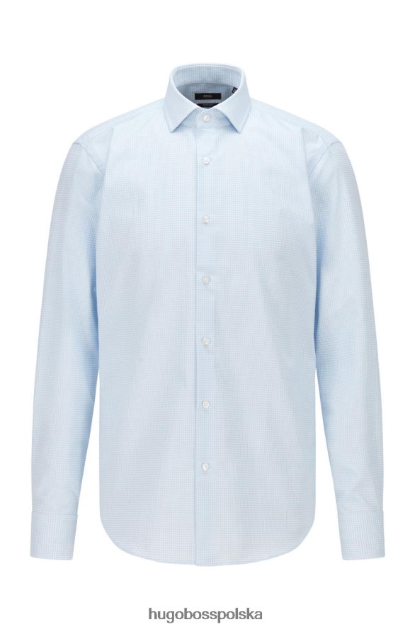 Hugo Boss koszula biznesowa jason 50451208 pastelowoniebieski pastelowy błękit R0X0H6249
