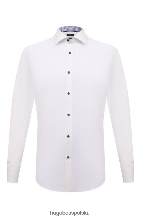 Hugo Boss koszula biznesowa jorax 50453912 biała biały/turkusowy/pastelowy błękit R0X0H6247