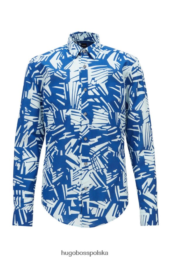 Hugo Boss koszula casual Ronni 50453093 niebieska niebieski R0X0H6250