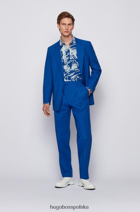 Hugo Boss koszula casual Ronni 50453093 niebieska niebieski R0X0H6250