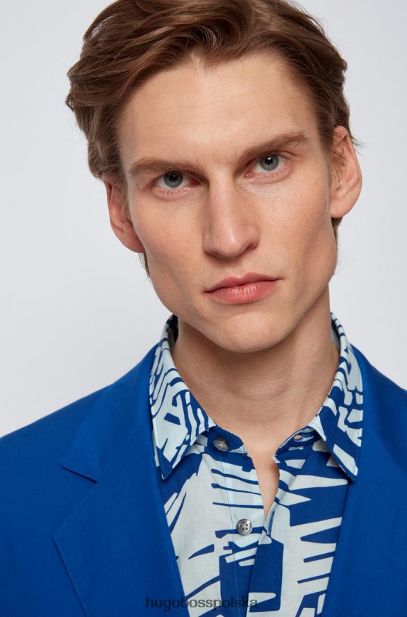 Hugo Boss koszula casual Ronni 50453093 niebieska niebieski R0X0H6250