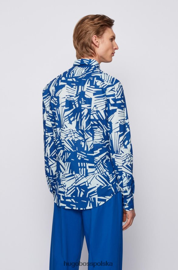 Hugo Boss koszula casual Ronni 50453093 niebieska niebieski R0X0H6250