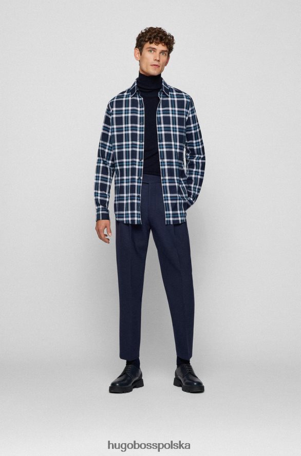 Hugo Boss koszula lukas 50458598 ciemnoniebieska ciemnoniebieski/średniniebieski R0X0H6180