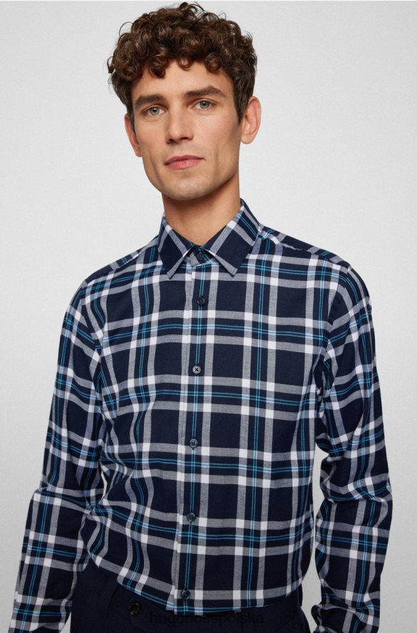 Hugo Boss koszula lukas 50458598 ciemnoniebieska ciemnoniebieski/średniniebieski R0X0H6180