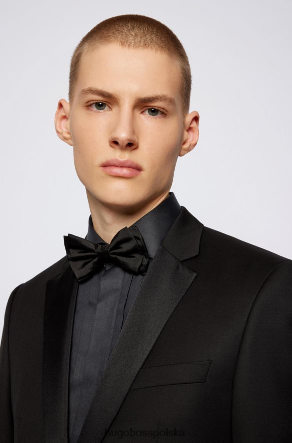 Hugo Boss koszula wieczorowa Jalvin 50445943 czarna czarny biały R0X0H6288