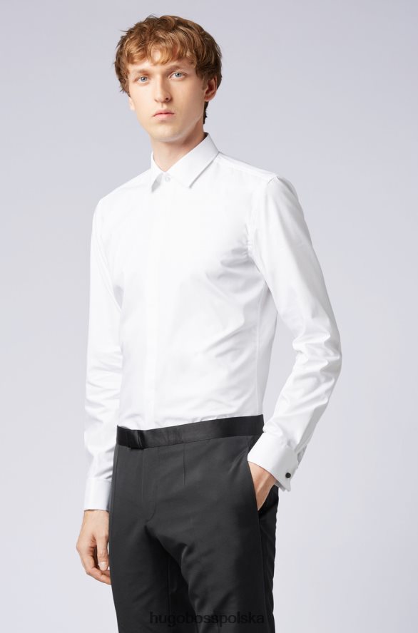 Hugo Boss koszula wieczorowa Jilias 50328296 biała biały R0X0H6433