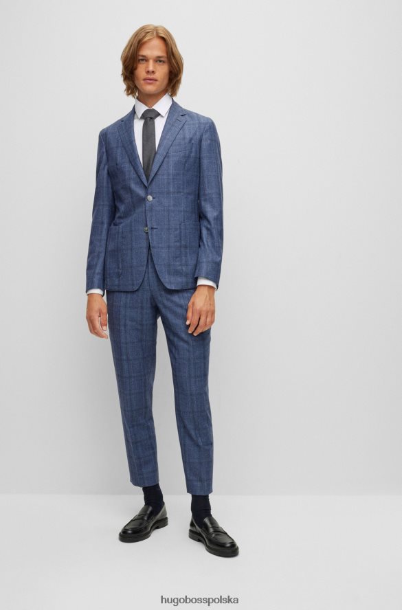 Hugo Boss wyjątkowo dopasowana koszula z łatwej w prasowaniu białej popeliny z domieszką bawełny hugo biały R0X0H64484