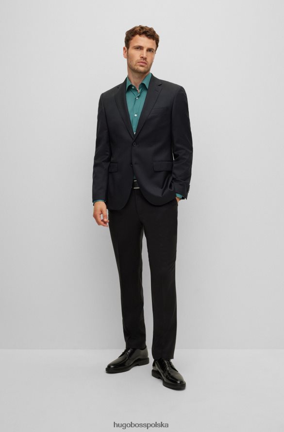 Hugo Boss zielona koszula Hugo o dopasowanym kroju, wykonana z łatwego w prasowaniu, elastycznego materiału zielony R0X0H62825