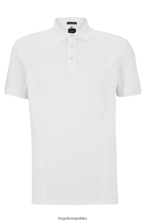 Hugo Boss Biała koszulka polo o regularnym kroju hugo z merceryzowanej bawełny organicznej biały R0X0H64413