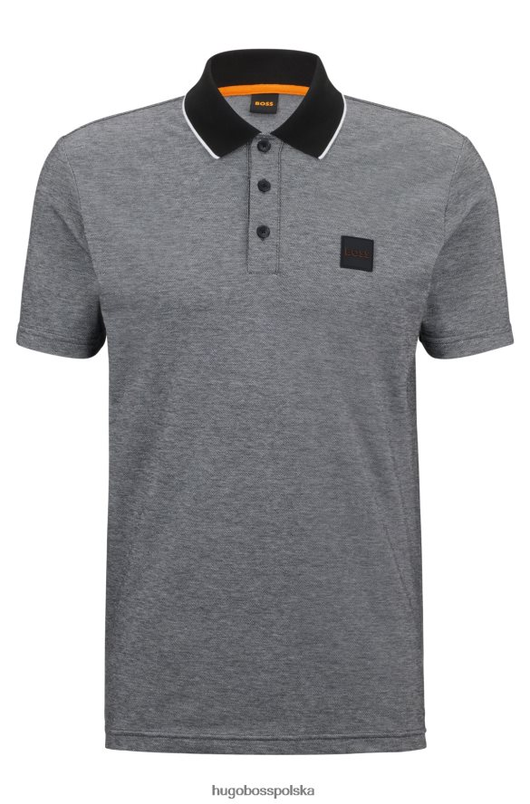Hugo Boss Hugo Oxford – bawełniana koszulka polo z logo w kolorze ciemnoszarym ciemno szary R0X0H62468