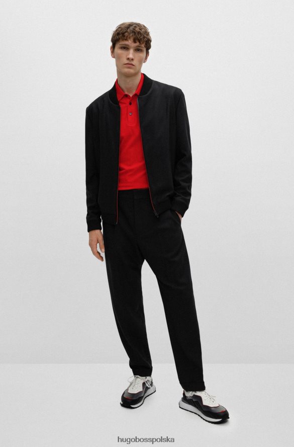 Hugo Boss Hugo bawełniana koszulka polo slim-fit z czerwoną metką z logo czerwony R0X0H61809